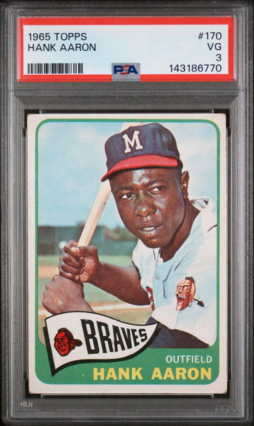 1965 Topps Hank Aaron #170 PSA 3