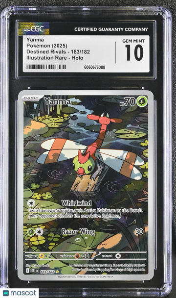 2025 Pokemon Destined Rivals Yanma Holo Illustration Rare Illustration Rare CGC 10 #183/182