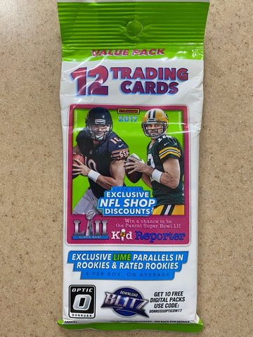 2017 Donruss Optic Football Cello Fat Pack