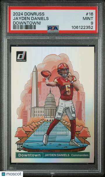 2024 Panini Donruss Downtown! Jayden Daniels #16 PSA 9