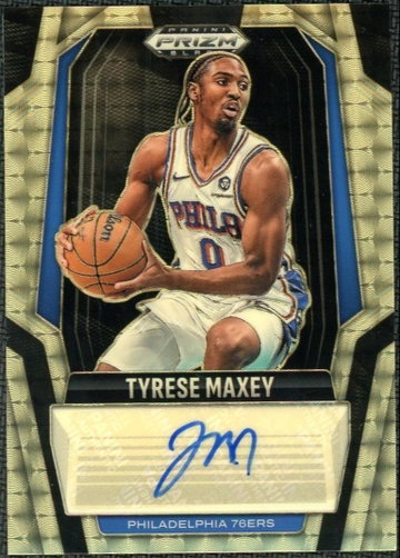 2024 Prizm SIG-MAX Tyrese Maxey Gold Vinyl Auto /5
