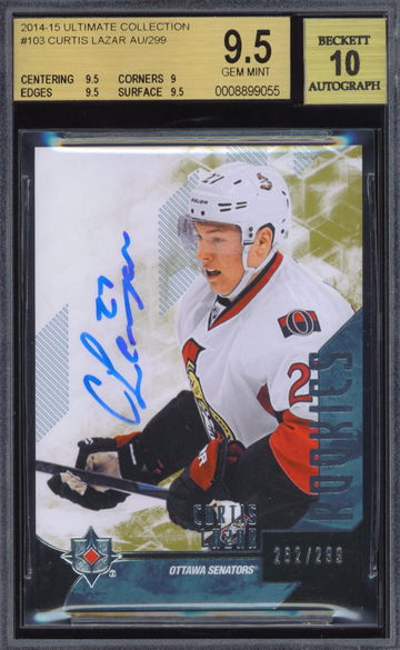 2014-15 Ultimate Collection #103 Curtis Lazar Auto Rookie /299
