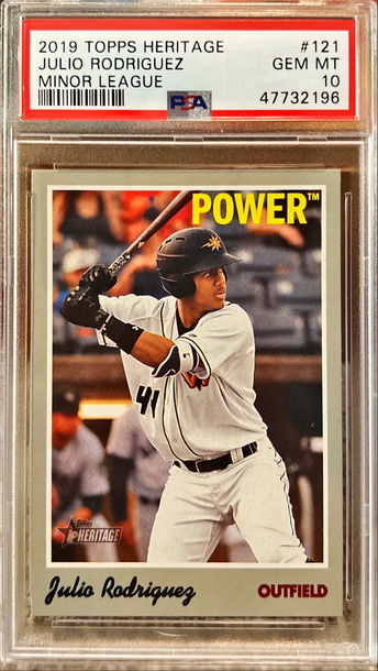 2019 Topps Heritage Minor League Julio Rodriguez PSA 10
