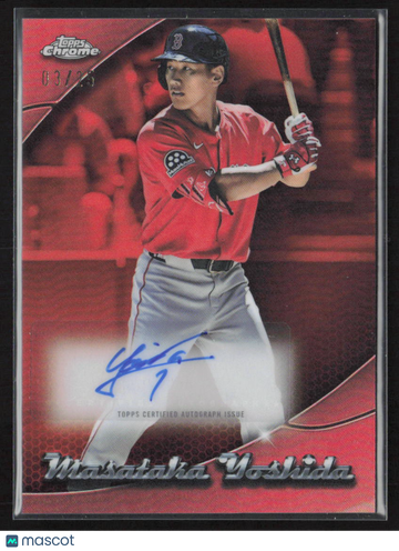 2025 Topps Chrome Update Chromegraphy Masataka Yoshida #CHRU-MY Red /25