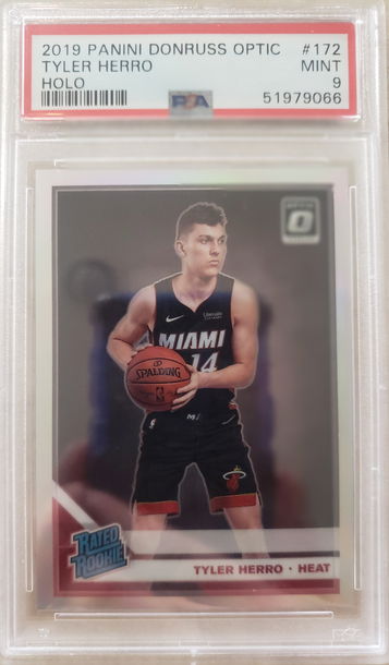 Tyler Herro 2019-20 Optic Holo #172 PSA 9