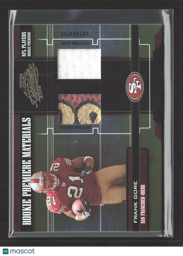 2005 Playoff Absolute Memorabilia Frank Gore #217 Event-Used Jersey Event-Used Football