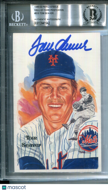 1980 Perez-Steele Hall of Fame Postcards Tom Seaver #215 BGS Authentic