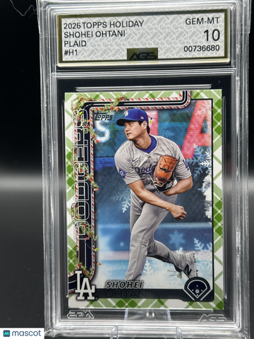 2025 Topps Holiday Shohei Ohtani #H1 Plaid AGS 10