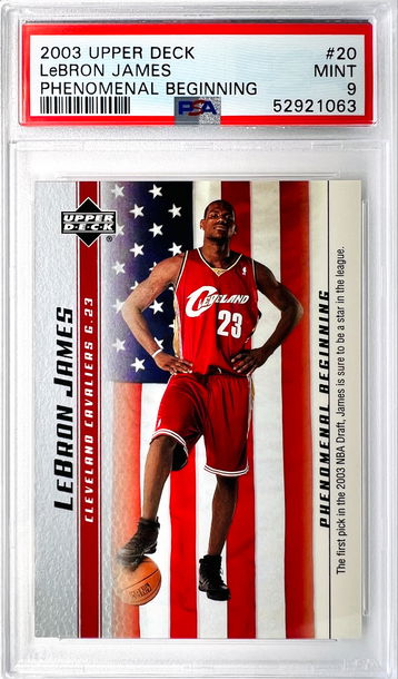 ⭐️ 2003 LEBRON JAMES UPPER DECK #20 PSA 9 RC🔥📈 
