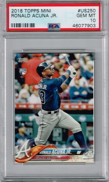 2018 TOPPS MINI US 250 Ronald Acuna Jr. PSA 10 GEM MINT RC