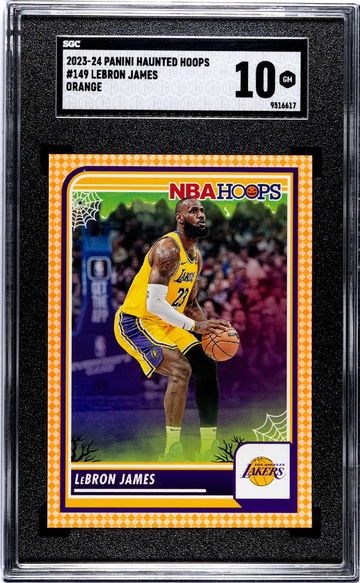2023-24 Panini Haunted Hoops #149 Lebron James Orange SGC 10