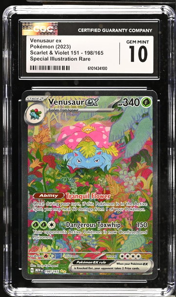 2023 Pokemon #198/165 Venusaur ex Scarlet & Violet CGC 10