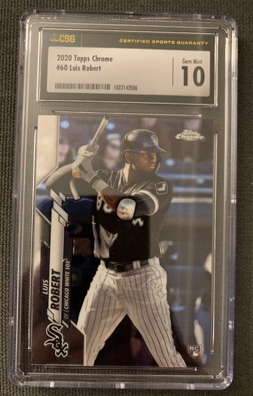 2020 Topps Chrome Luis Robert Rookie Card CSG 10 GEM MINT