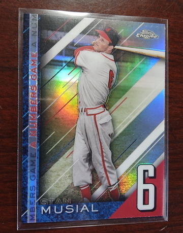 Stan Musial Topps Chrome A Numbers Game insert