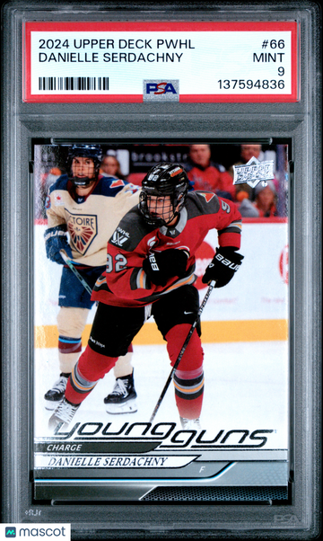 2024-25 Upper Deck Pwhl Danielle Serdachny #66 Young Guns Rookie PSA 9