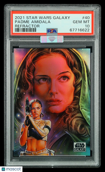 2021 Topps Chrome Star Wars Galaxy Padme Amidala #40 Refractor MBA 10