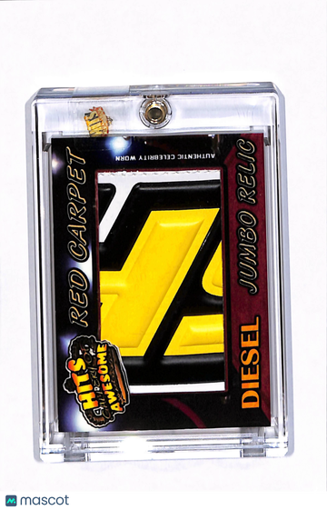 2011 Hits Memorabilia Red Carpet Jumbo Relic Vin Diesel Authentic Celebrity Worn Memorabilia 1/5 Jumbo Relic #12752