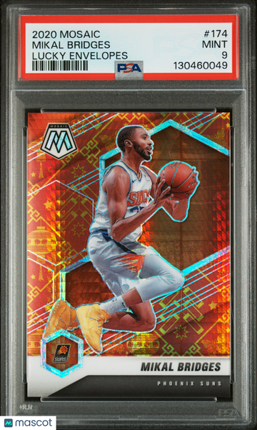 2020 Panini Mosaic Mikal Bridges #174 Lucky Envelopes PSA 9