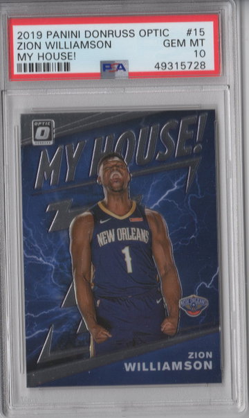 2019 Optic Zion Williamson My House! PSA 10