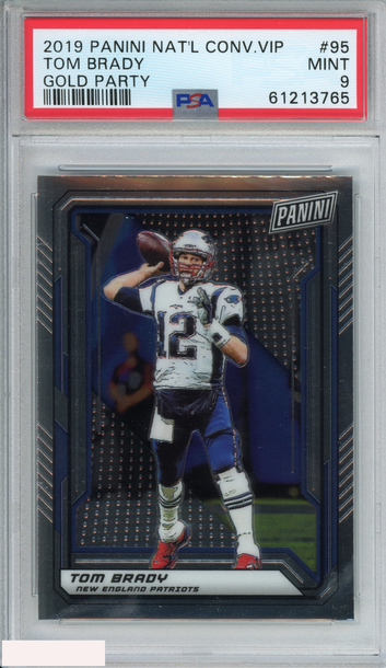 2019 PANINI NATIONAL CONVENTION VIP GOLD PARTY TOM BRADY #95 PATRIOTS PSA 9 MINT