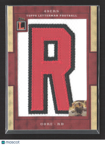 2008 Topps Letterman Football Frank Gore #LP-FG /1 Letterman Patch
