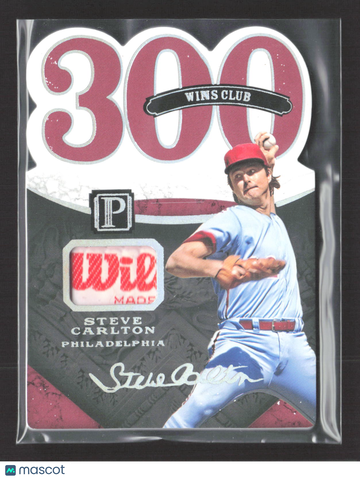 2016 Panini Pantheon Baseball Steve Carlton #59 Wilson Patch Game-worn material