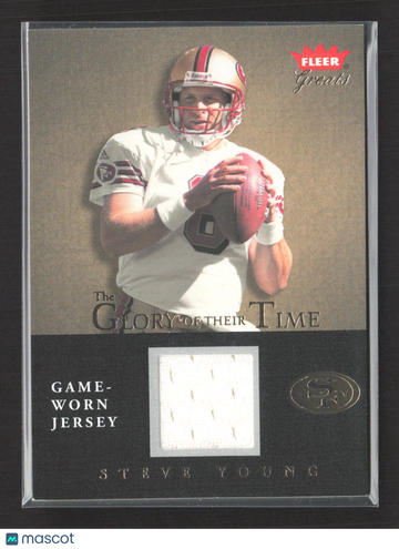 2004 Fleer Greats The Glory of Their Time Steve Young #GT-SY Game-Worn Jersey