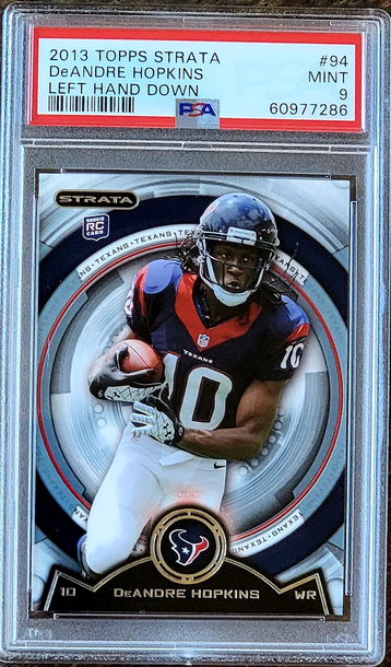 2013 SP DEANDRE HOPKINS Topps Strata LEFT HAND DOWN PHOTO VARIATION PSA 9 POP 6 Rookie #94