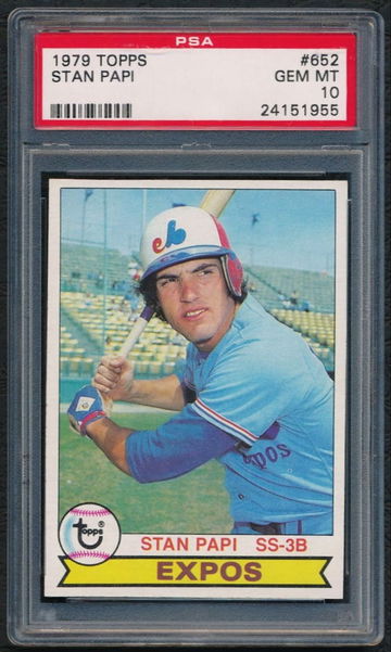1979 Topps #652 Stan Papi PSA 10 Expos