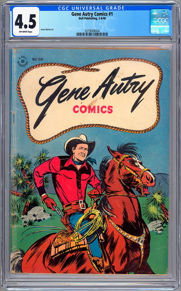 GENE AUTRY COMICS #1 CGC 4.5 CLASSIC *GOLDEN AGE WESTERN* JESSE MARSH DELL 1946