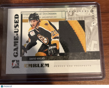 2007-08 In the Game Heroes and Prospects - Game-Used Emblem David Krejci #GUE-59 Rookie