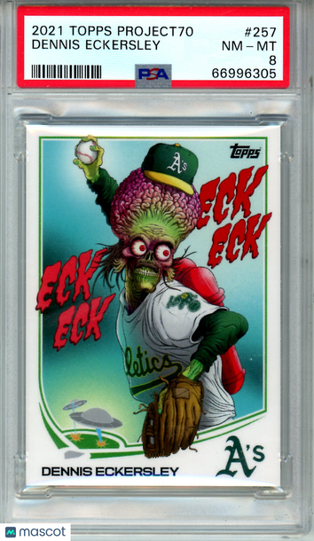 2021 Topps Project70 Dennis Eckersley #257 PSA 8