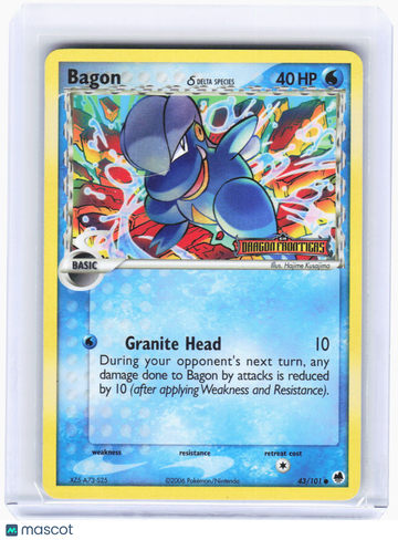 Dragon Frontiers Bagon (Delta Species) Reverse Holo Common (Lightly Played) #43/101