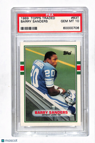 1989 Topps Traded Barry Sanders #83T PSA 10