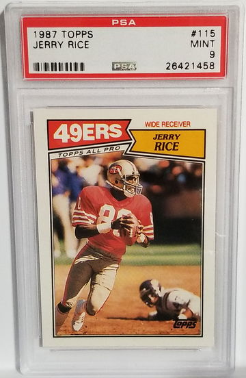 1987 Topps Football Jerry Rice #115 PSA 9 MINT