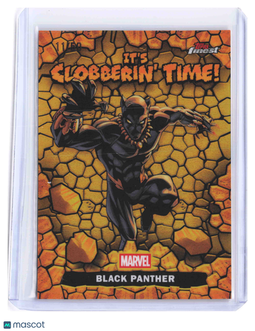 2026 Topps Finest Marvel Fantastic Four 65th Anniv Gold Refractor CT-02 Black Panther 11/50