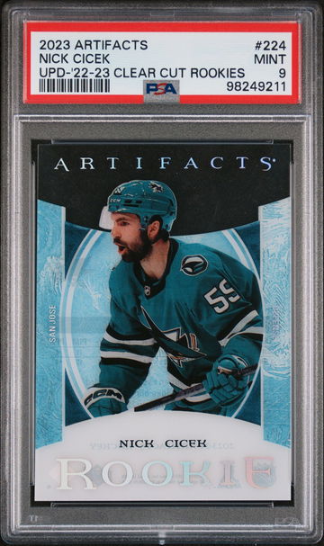 2023 Upper Deck Artifacts Clear Cut Rookies Nick Cicek #224 RC PSA 9