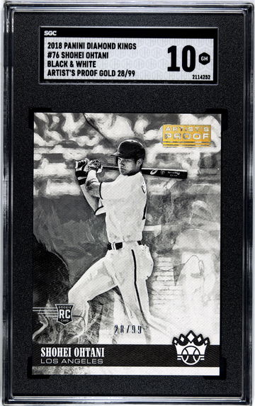 2018 Diamond Kings Gold Artist Proof Shohei Ohtani RC 28/99