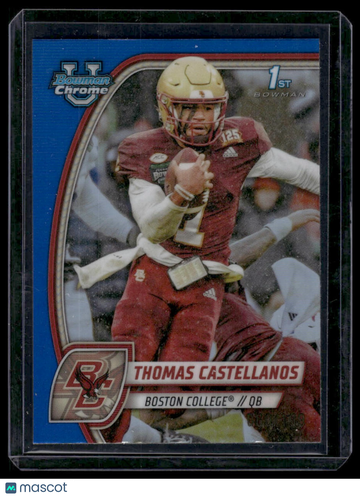 2024 Bowman University Chrome Thomas Castellanos #172 Blue Refractor SN