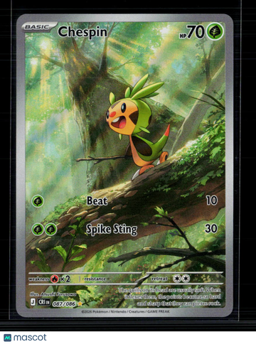 2026 Mega Evolution – Perfect Order Chespin Secret Rare #87/86