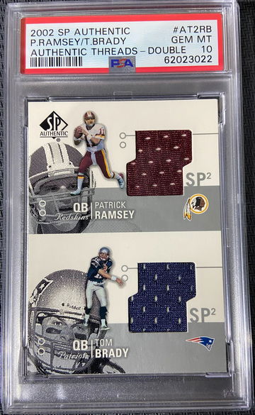 2002 SP Authentic Threads Tom Brady PSA 10 POP 5!!!! Newly Graded