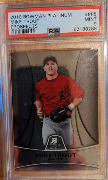 2010 Bowman Platinum Prospects Mike Trout PSA 9 #PP5