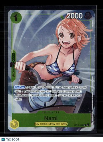 2023 One Piece Card Game Wings of the Captain Nami Holo Alternate Art