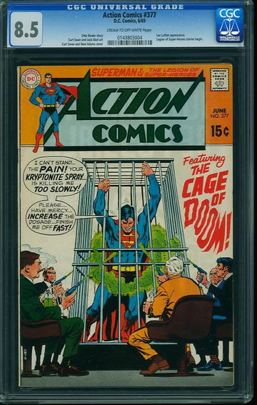 ACTION COMICS #377, CGC 8.5 VF+