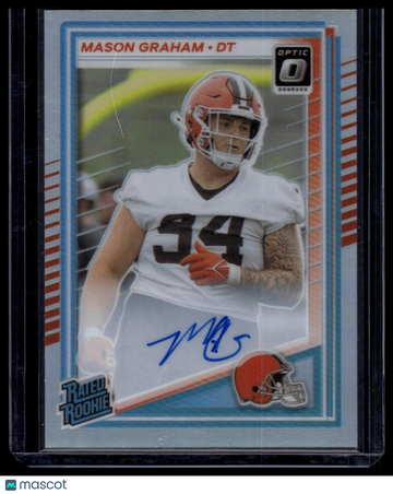 2025 Donruss Optic Mason Graham #206 Rated Rookies RPS Autographs Holo SN AU RC