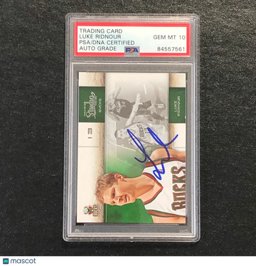 2010 2009-10 Panini Luke Ridnour #87 Studio PSA 10