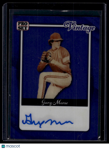 2026 Pro Set Metal - Pro Set Vintage Autographs Prismatic Purple Gary Morse #VA-GM1 AU SN