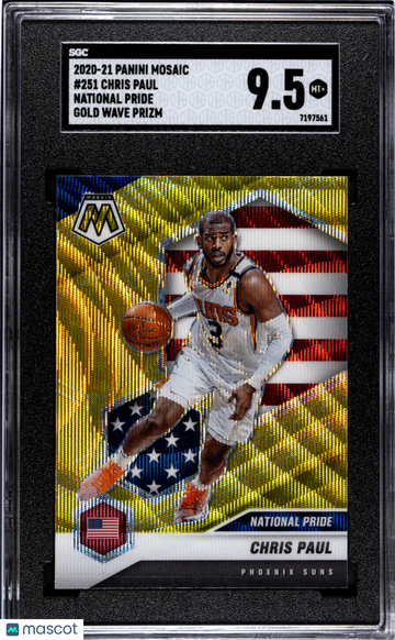 2020 Panini Mosaic Chris Paul #251 National Pride Gold Wave Prizm SGC 9.5