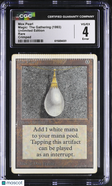Unlimited Edition Mox Pearl Nonfoil Rare (Crimp Error) CGC 4 #264