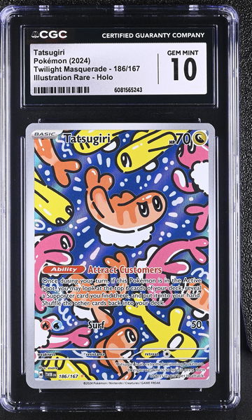 2024 Pokémon Scarlet & Violet Twilight Masquerade Tatsugiri #186/167 CGC 10